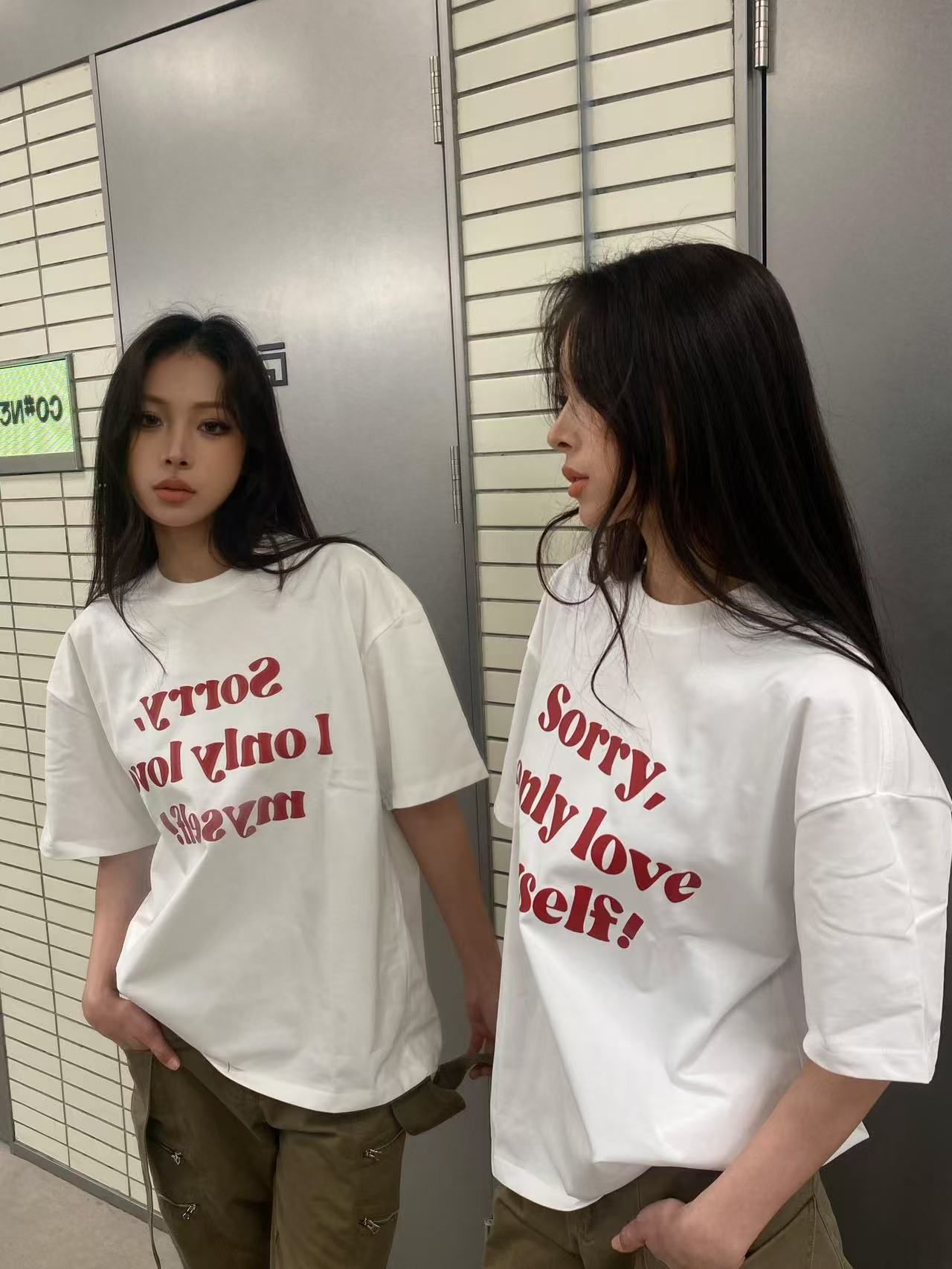 200g combed and tight-fitting sprinkler, pure cotton backpack, spring and summer loose shoulder printed short-sleeved T-shirt