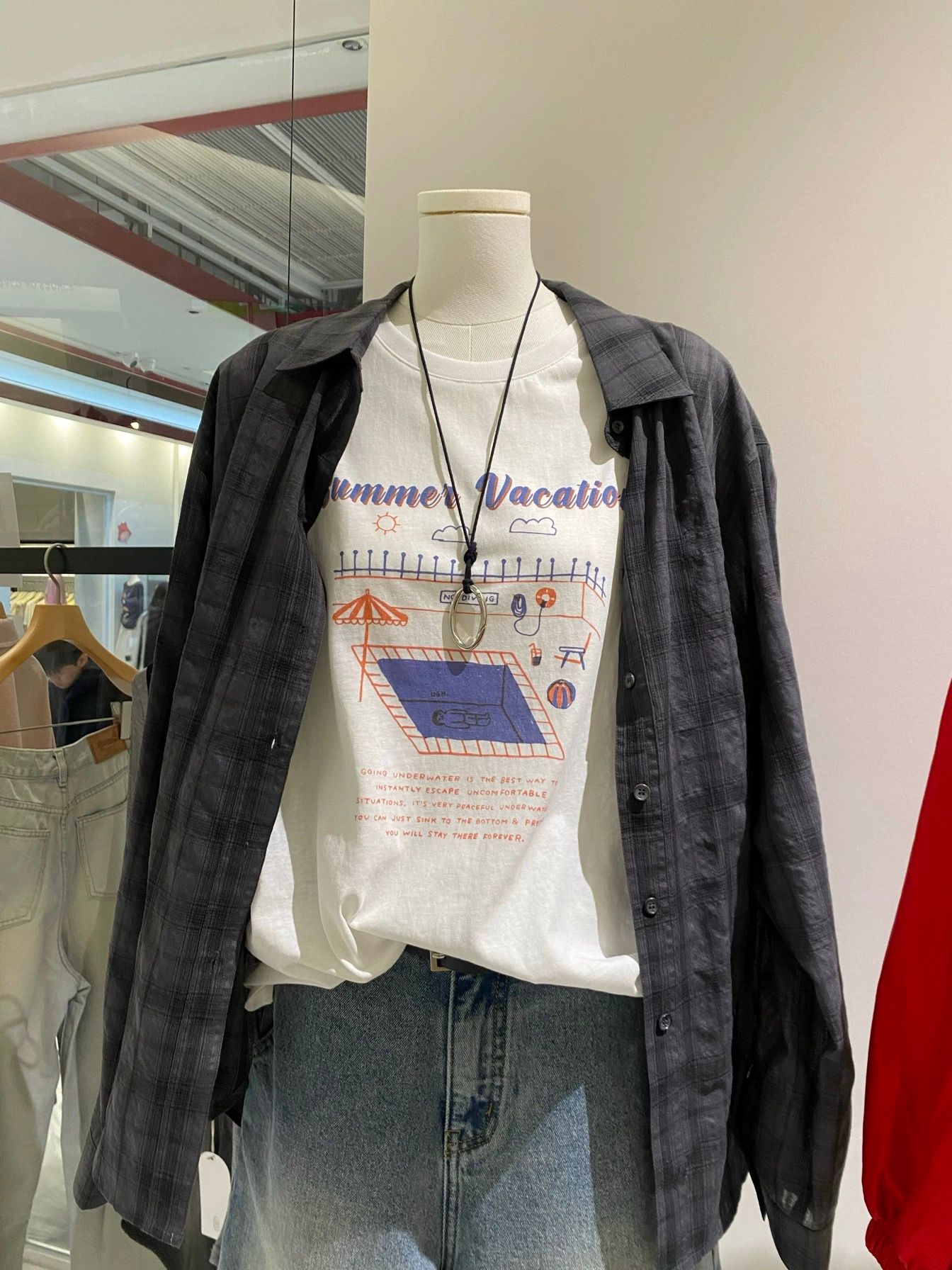 200g combed and tight-fitting sprinkler, pure cotton backpack, spring and summer loose shoulder printed short-sleeved T-shirt