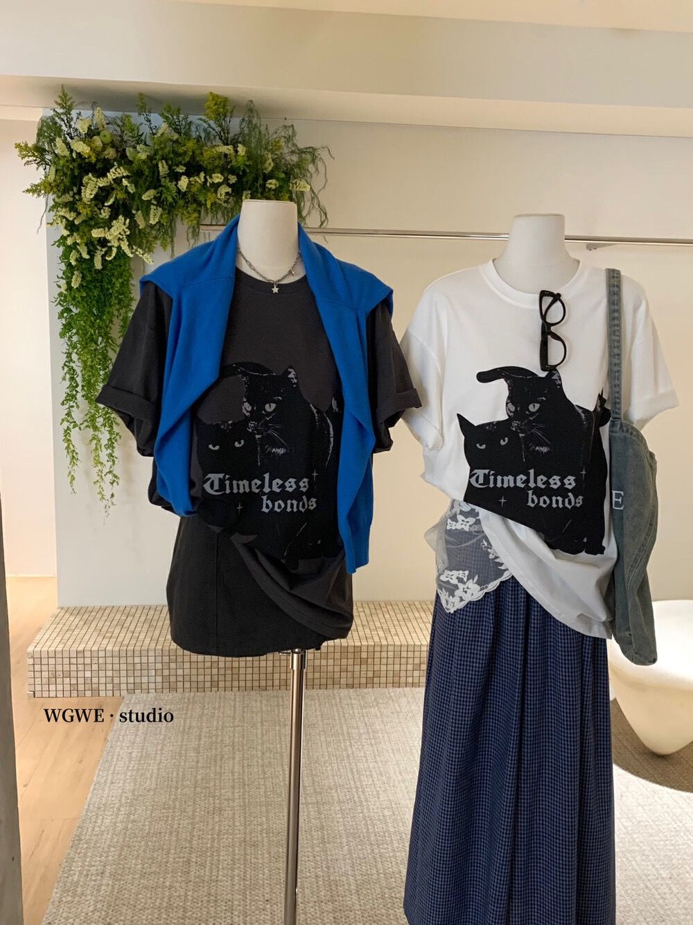 200g combed and tight-fitting sprinkler, pure cotton backpack, spring and summer loose shoulder printed short-sleeved T-shirt