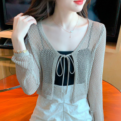 已出貨小披肩外套女2025春夏新款坎肩百搭防曬衣超薄短款外搭開衫