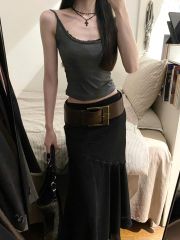 Item shipped: Modal fabric, 260g, spaghetti strap, flattering off-the-shoulder top for stylish women.