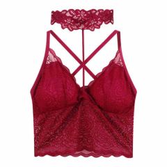 Pure Desire Sexy Lace Crop Top with Backless Straps - 2025 Spring New Hollow-out Sleeveless Top