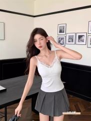 獨特蕾絲小吊帶背心內衣女2025內搭帶胸墊抹胸美背上衣外穿