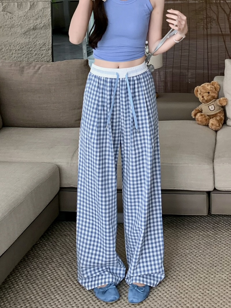 Real photo of women's draped loose high waist pants 2025 new casual pants floor trousers