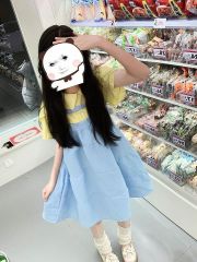 Dopamine earrings doll collar shirt + two sides wearing puffed dolls A-line strap dress age reduction suit