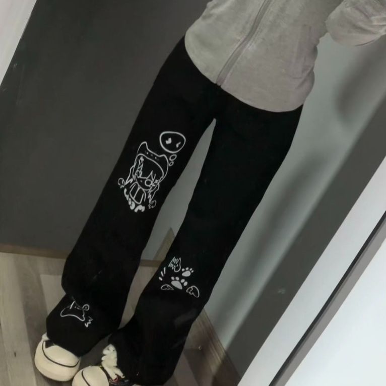 3D-waistband 2025 early spring new casual pants versatile daily sub-acute drooping long pants with thermal lining trendy