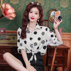 Shipped chiffon shirt printed shawl jacket for women 2025 spring and summer new versatile sun protection clothes ultra-thin short cardigan