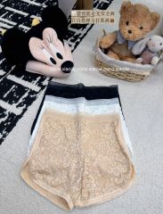 Real shot, good quality ~ Korean version of lace double-layer anti-exposure base safety pants for women wearing safety pants