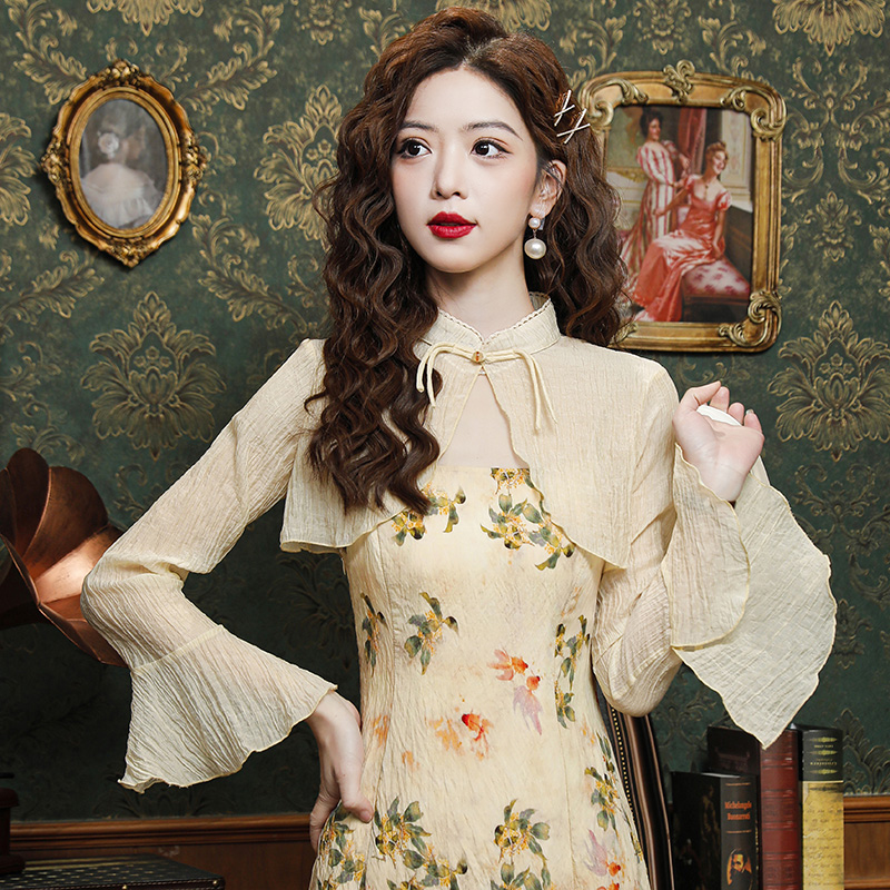 Shipped sunscreen cardigan for women 2025 summer shawl exterior hoodie Chinese style new chiffon top