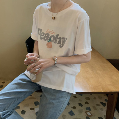 South Korean foreign trade Harajuku style short-sleeved T-shirt for women in summer new Korean style student loose ins top trend