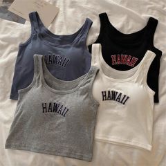 Women's 2025 New Style One-Shoulder V-Neck Nipple Pad Cotton Camisole Tank Top for Underwear