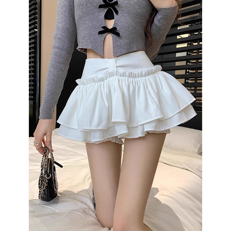 Women's Spring and Summer 2025 New High-Waisted Cake Puff Semi-Skirt with Pure Desire Style, Large Size, Anti-Slip Design