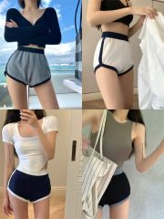 Spring and summer thin sports hot pants 2025 new shorts high waist straight wide-leg slimming pants for women