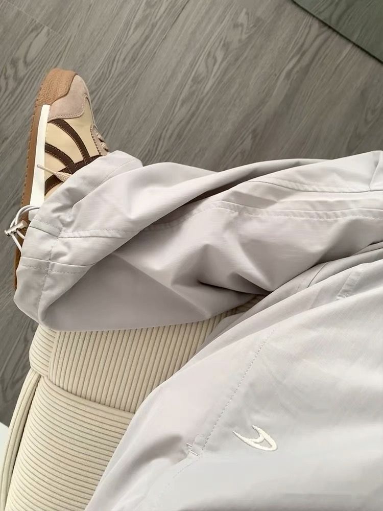 Three-dimensional waist, gray pleated work pants for women in spring and summer 2025 new high-waist loose lazy casual sports pants