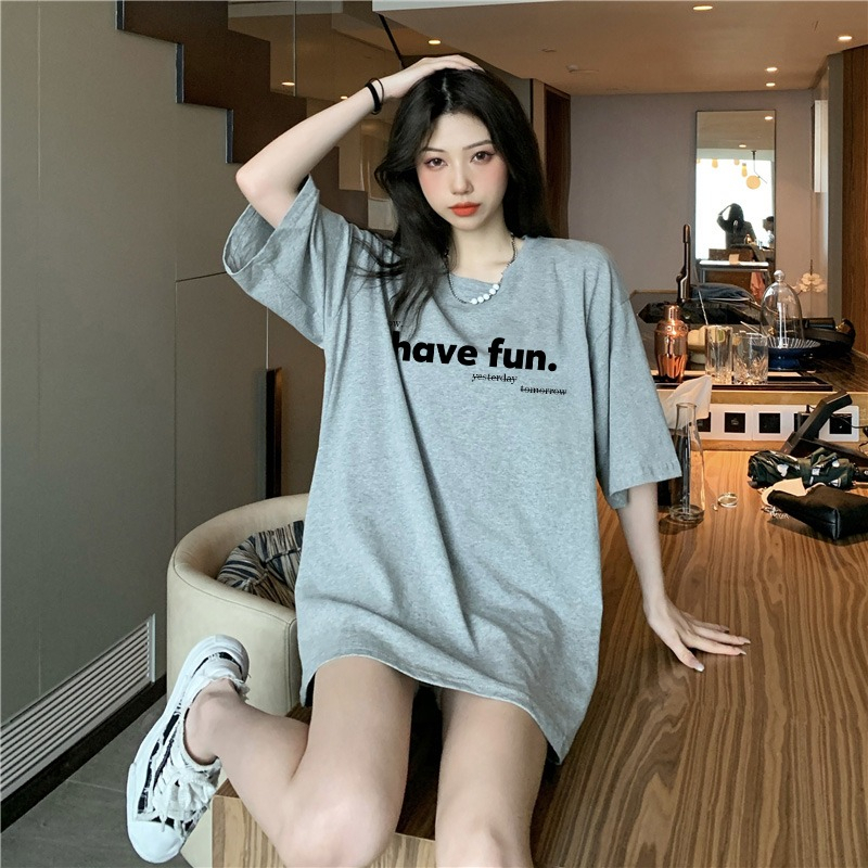 Foreign trade original summer new short-sleeved T-shirt for women Korean version loose lazy Harajuku top chic Hong Kong flavor