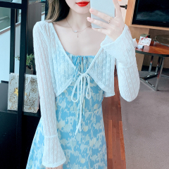 2025 spring and summer real shot large size new sunscreen cardigan knitted sweater