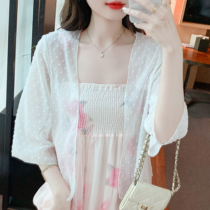 Shipped all-match 2025 new spring and summer thin coat sunscreen shawl