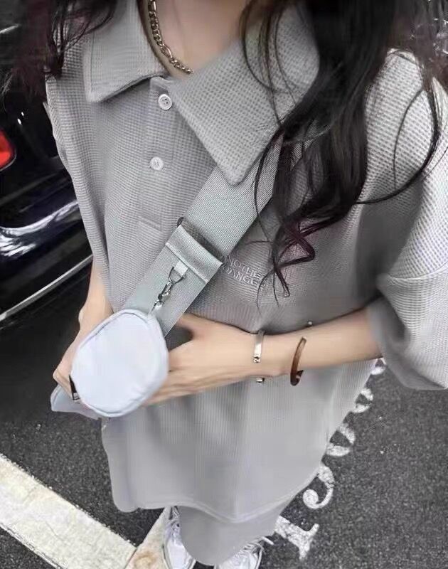 2025年新款 印花 polo領夏短袖5分短褲女寬鬆兩件套裝