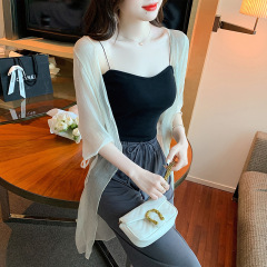 Shipped 2025 Spring and Summer New Medium-Length and Versatile Chiffon Sunscreen Ultra-Thin Short Exterior Cardigan