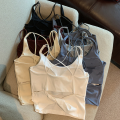 Real shot: versatile simple suspender vest for women wearing base tops for women with inner and outer outer