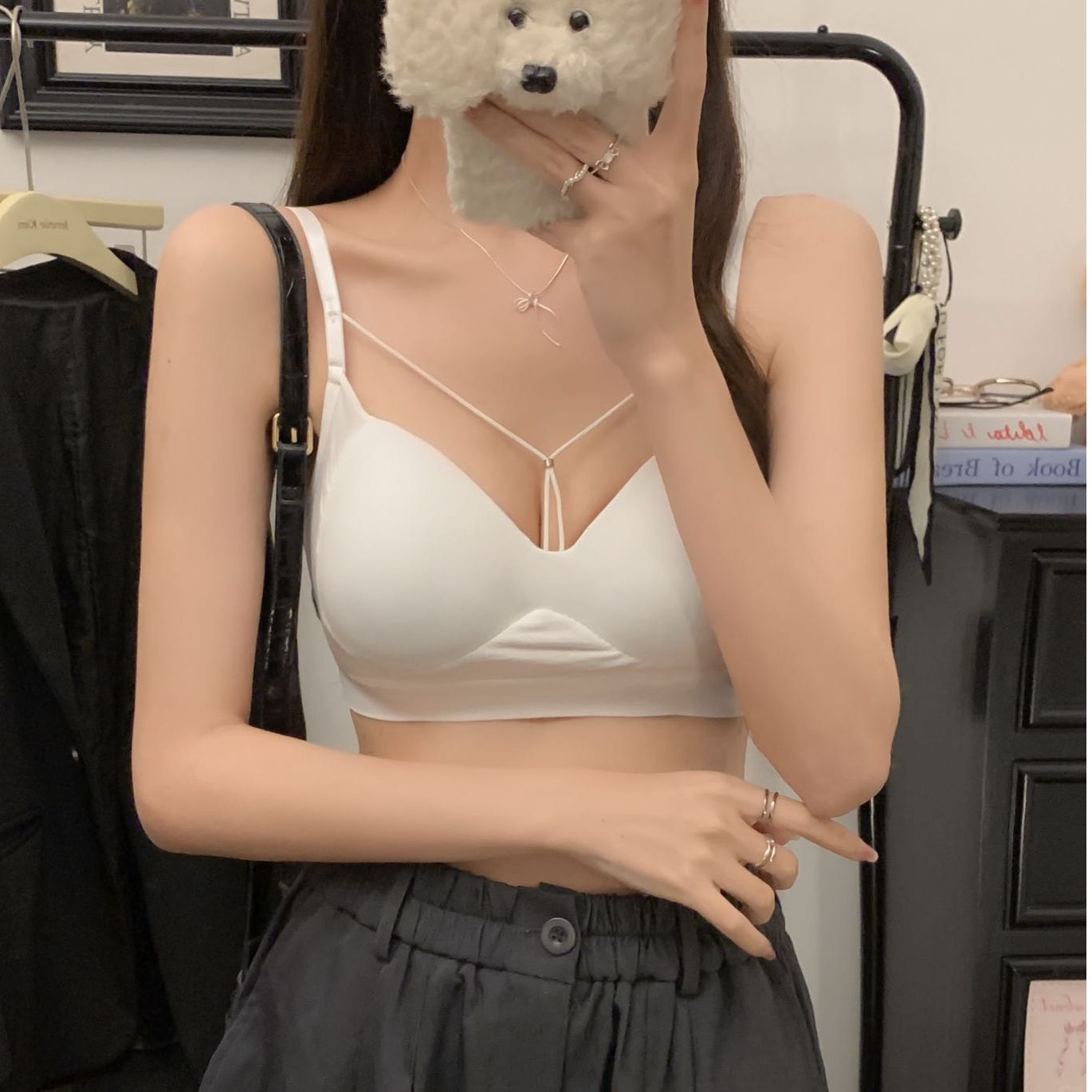 純欲風性感美背小吊帶背心女裝2025新款內搭打底一體上衣