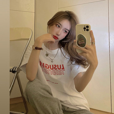 Korean foreign trade short-sleeved T-shirt for women ins trendy internet celebrity summer half-sleeved Korean style loose Korean style chic top fashionable