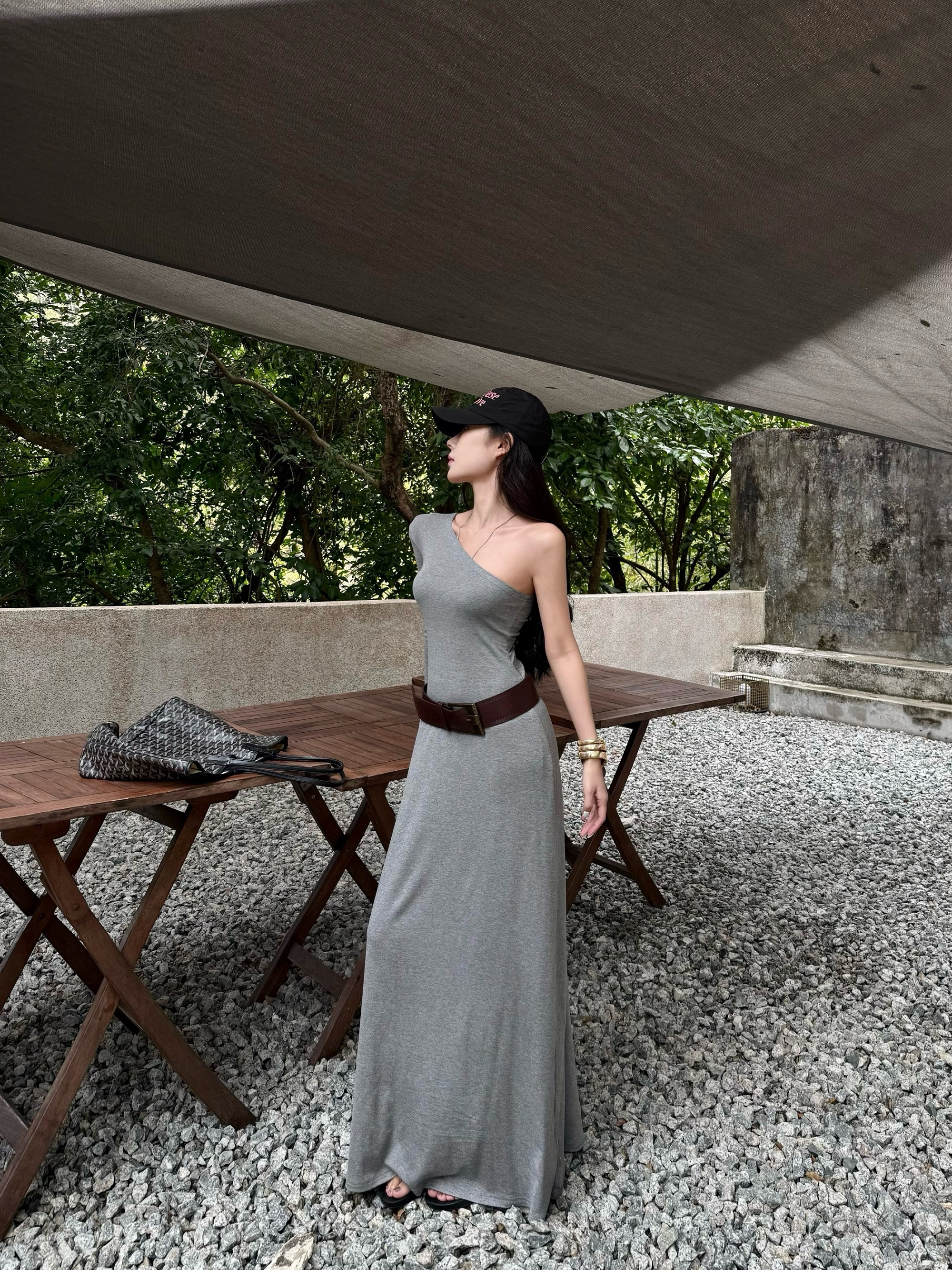 Real shot, new fashionable design, off-shoulder slim dress