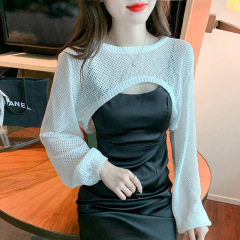 Shipped small shawl jacket for women 2025 spring and summer new small vest versatile sun protection clothes thin short pullover outer wear