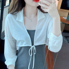 Shipped small shawl jacket for women 2025 spring and summer new vest versatile sun protection clothes ultra-thin short outer cardigan