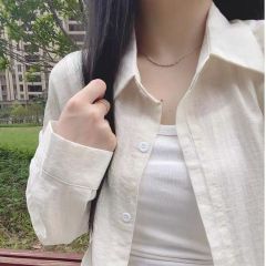 2025 new Japanese gentle style niche long-sleeved thin sunscreen shirt for women's summer Korean loose top