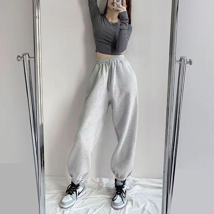 Original Edition Foreign Trade Spring/Summer Sports Pants, New Arrival Fashionable High-Waisted Casual Harem Pants&mdash;Versatile & Loose-Fitting Ankle-Tied Style