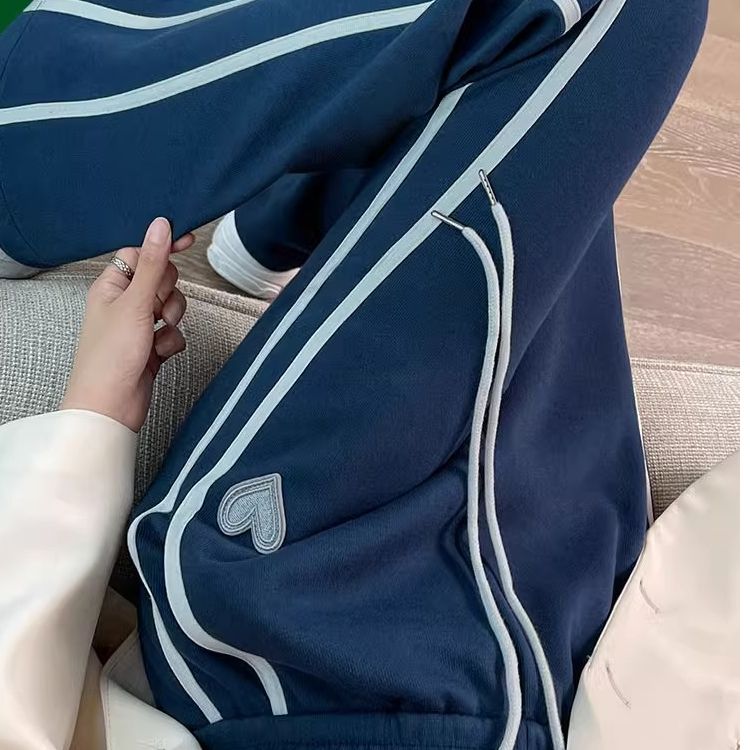 Wide-leg pants for women's spring and autumn style 2025 new narrow version straight loose loose slim casual small sports sweatpants