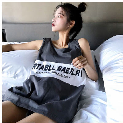 Official picture 6535 cotton mid-length sleeveless T-shirt vest women's top