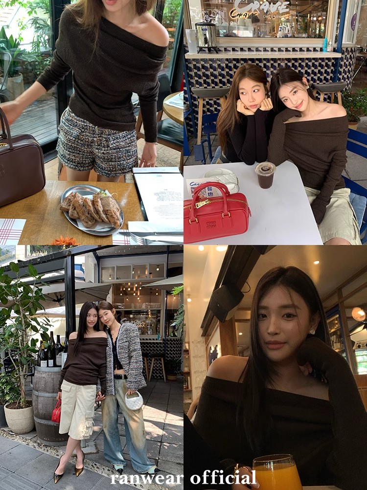 Ranwear color top student, many ways to wear the year's favorite wool light soft skin-friendly sweater top for women
