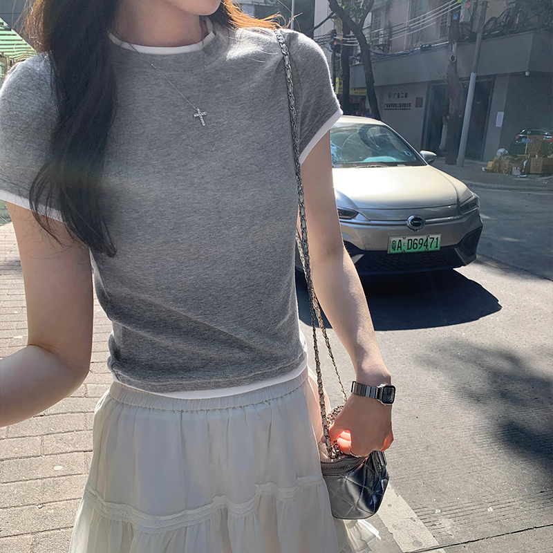 European-style brand-new, niche, unique design top for women, 2025 summer