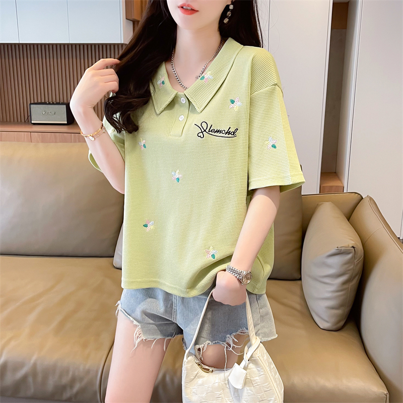 Real photos of cotton internet celebrity ins trendy super hot short-sleeved T-shirt for women in summer loose casual design niche versatile top
