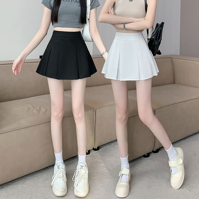 Women's 2025 New Spring High-Waisted Slimming A-Line Short Skirt Suit Semi-Body Skirt for Petite Figures