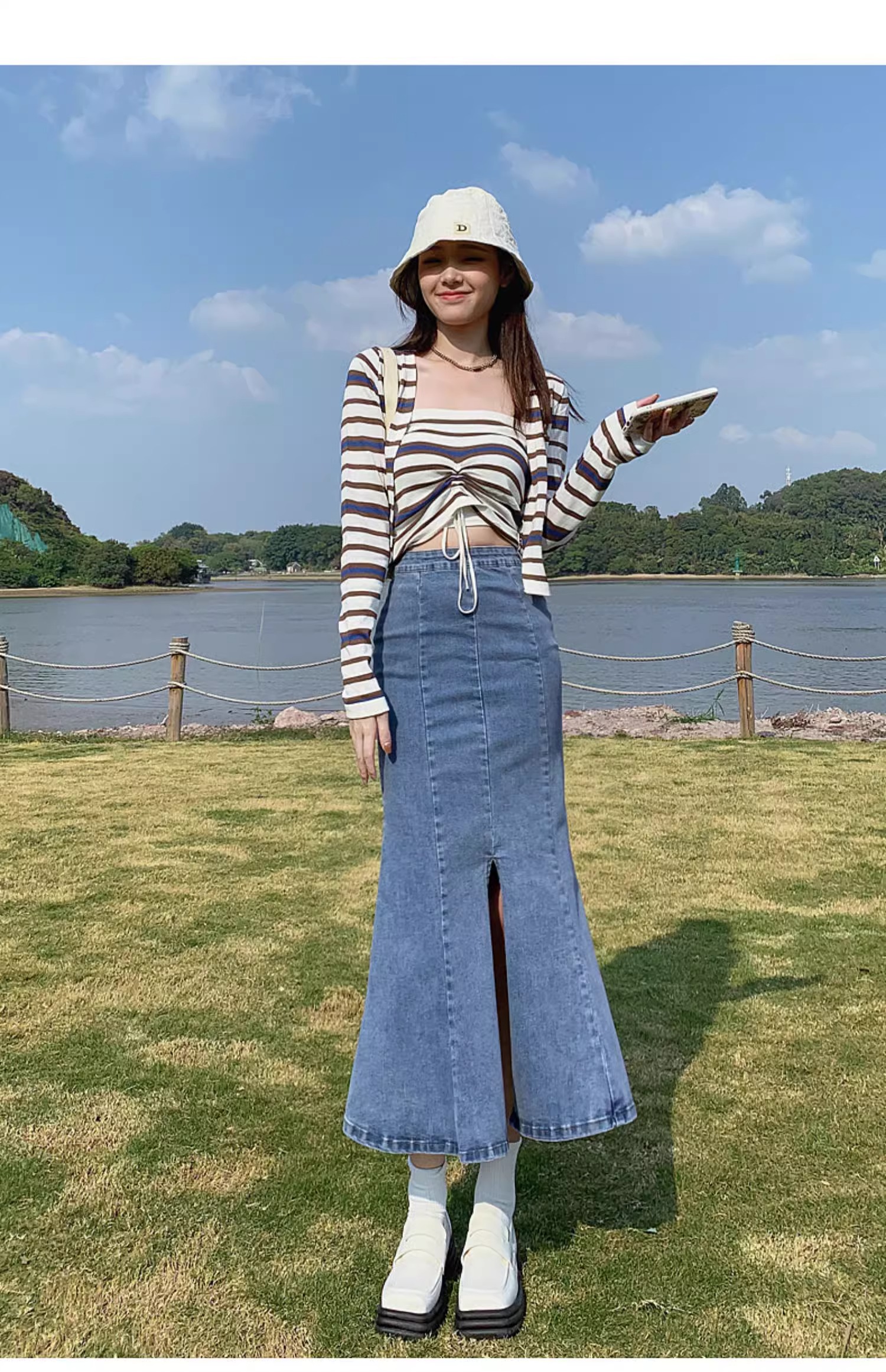魚尾裙牛仔裙女2025新款夏春秋冬設計感小眾包臀魚尾裙中長款開叉