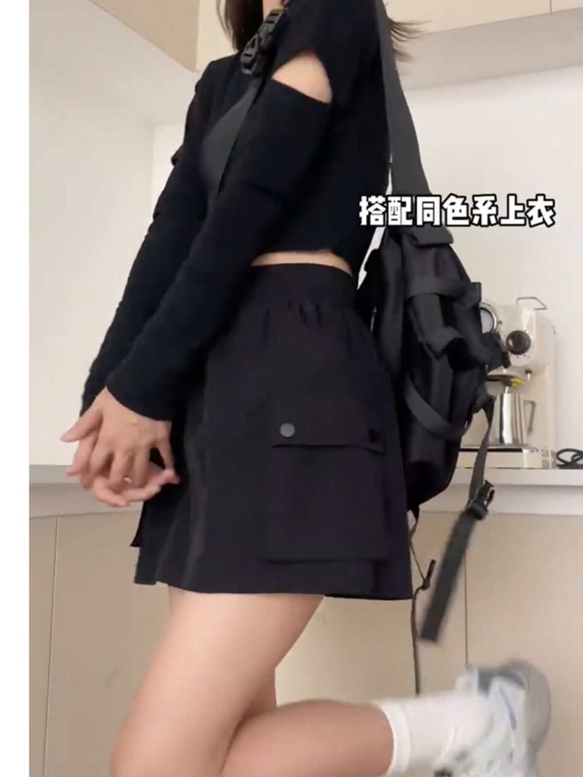 美式大碼工裝裙短款胖妹妹mm小個子高腰a字遮肉褲裙2025夏季新款