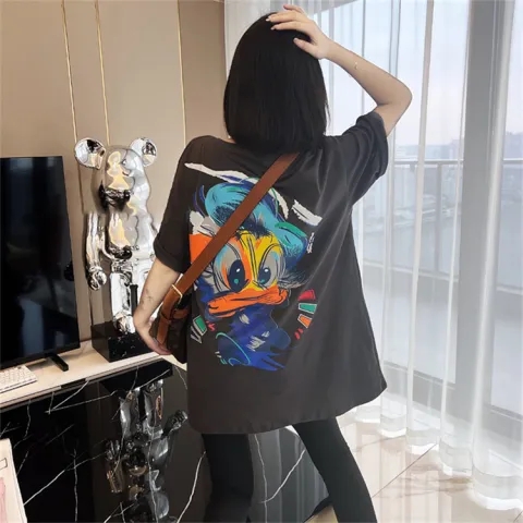 200g 100% cotton high-tight Sailofang Korean version Dongdaemun European women's T-shirt short-sleeved pure cotton
