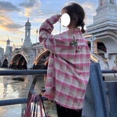 原版面料做法 長袖襯衫繡花設計外穿百搭甜辣洋氣襯衣ins潮