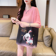 First Release Photo Realistic Nanofiber T-shirt New Sun Protection Jacket Printed Loose Medium Long-Sleeve Short-sleeve Top T-shirt