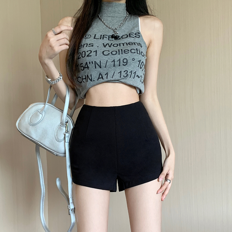 實拍 2025夏季韓版原版質量辣妹西裝MM短褲女內外搭緊身熱褲