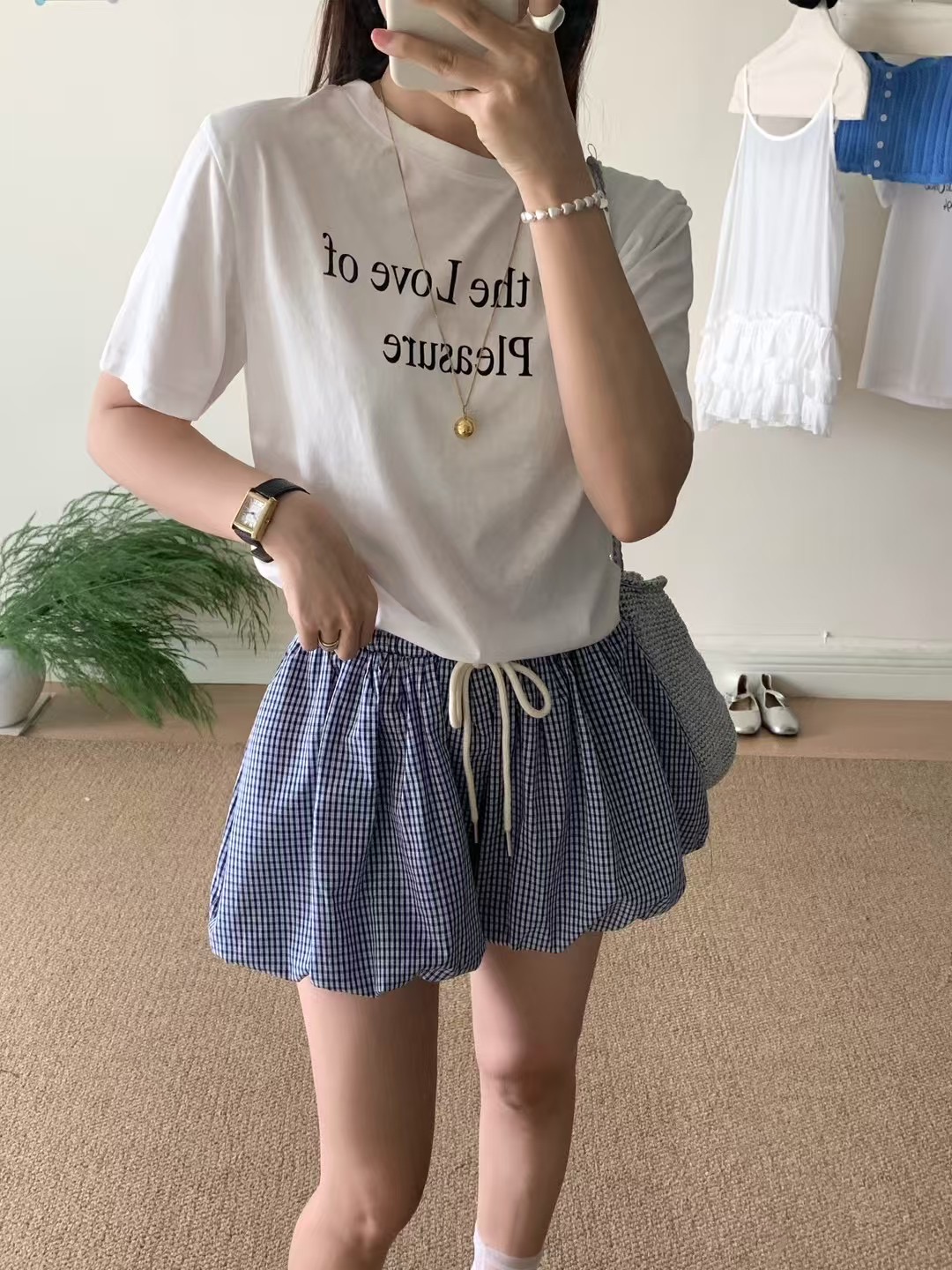 實拍～韓版寬鬆顯瘦花苞短褲夏季減齡少女感百搭休閒褲