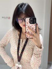 Original craftsmanship, waffle fabric, floral long-sleeve T-shirt for women