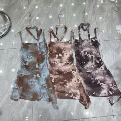 Swallowtail butterfly/v neck sleeveless a-line suspender dress for women in autumn new French retro temperament design skirt