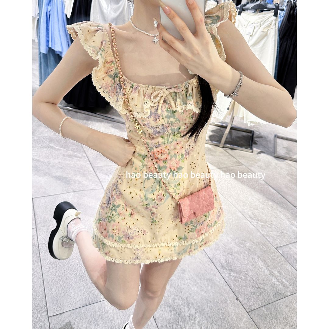 法式高級感氣質掛脖禮服連衣裙春夏新款辣妹開叉高腰顯瘦包臀長裙
