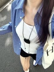 Spring and summer Korean style loose design niche blue checked long-sleeved shirt female temperament casual sun protection top