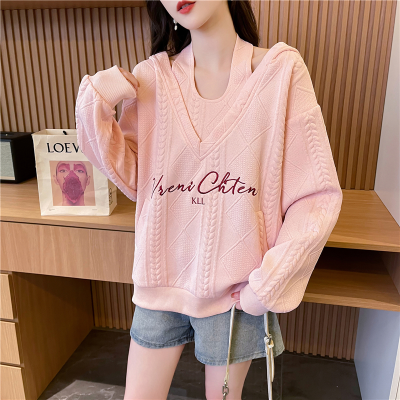 First release real-time jacquard jacket 2025 new loose trend casual sweatshirt for women