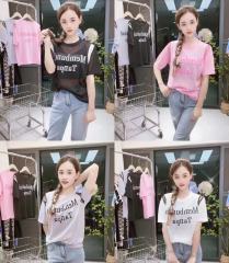 天貓質量大版型釘珠針織衫女寬鬆短袖減齡設計感露肩上衣